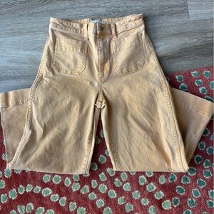 Madewell Flare Jeans in Faded Mustard Yellow